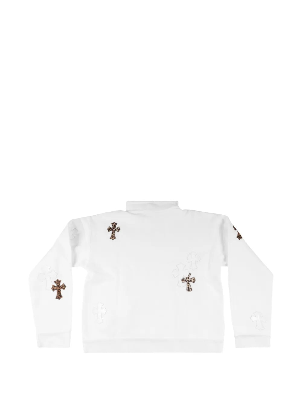 Chrome Hearts leopard-print cross patch sweatshirt