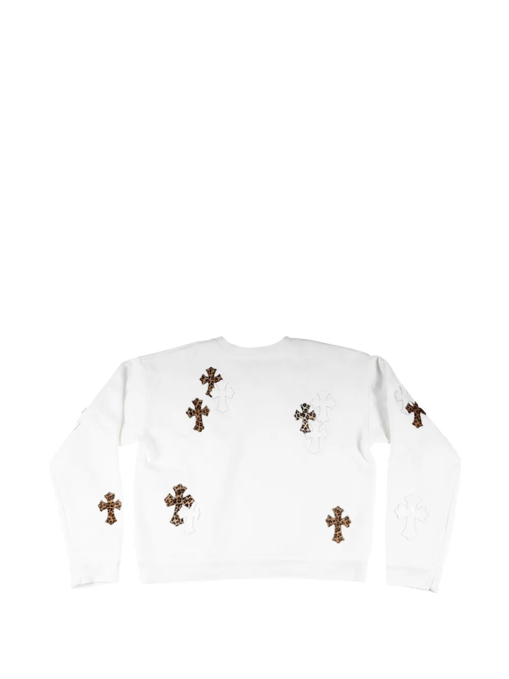 Chrome Hearts leopard-print flooded-patch sweatshirt
