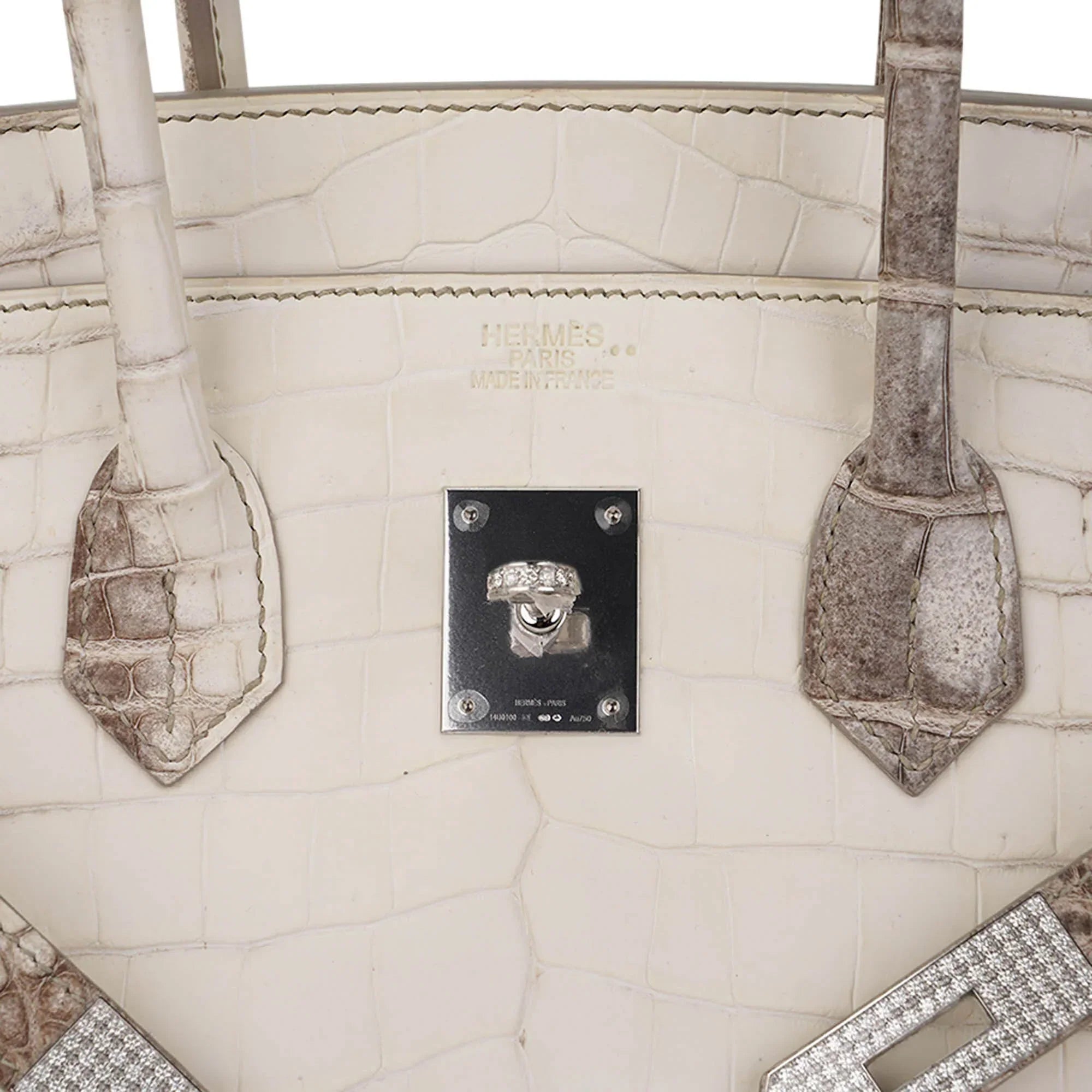 Birkin 35 Diamond Blanc Himalaya Matte Crocodile Limited Edition Bag