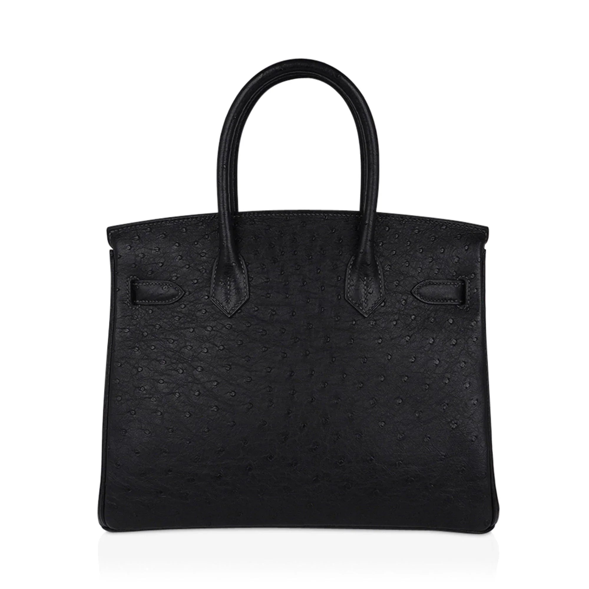 Birkin HSS 30 Bag Black (Noir ) Ostrich Palladium Hardware