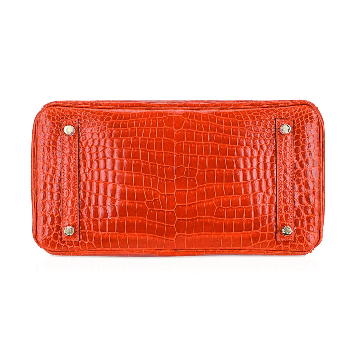 Birkin 30 Bag Orange Poppy Porosus Crocodile with Gold Hardware