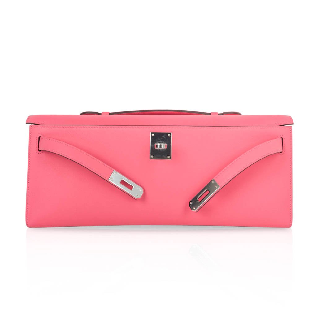 Kelly Cut Bag Pink Rose Azalee Swift with Palladium Hardware