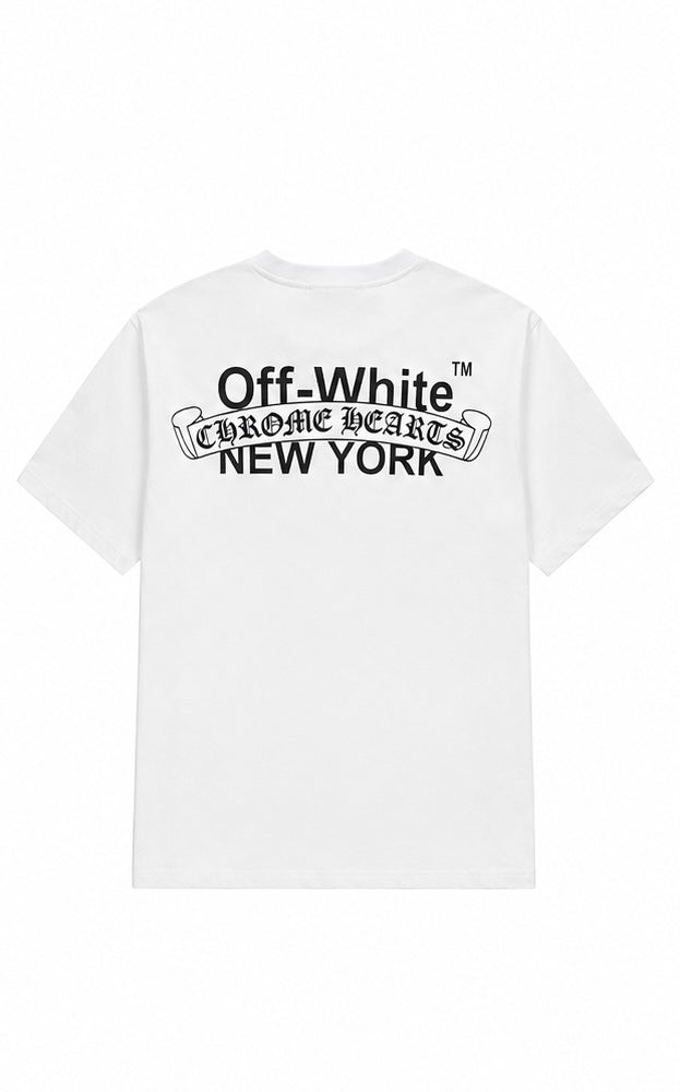 Chrome Hearts NY Cross Patchwork T-Shirt White