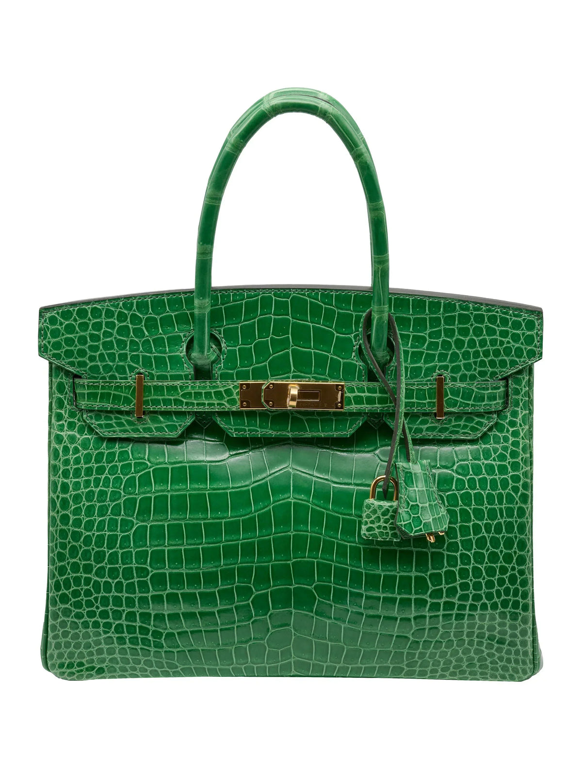 Birkin Emerald Shiny Niloticus Crocodile Gold Hardware