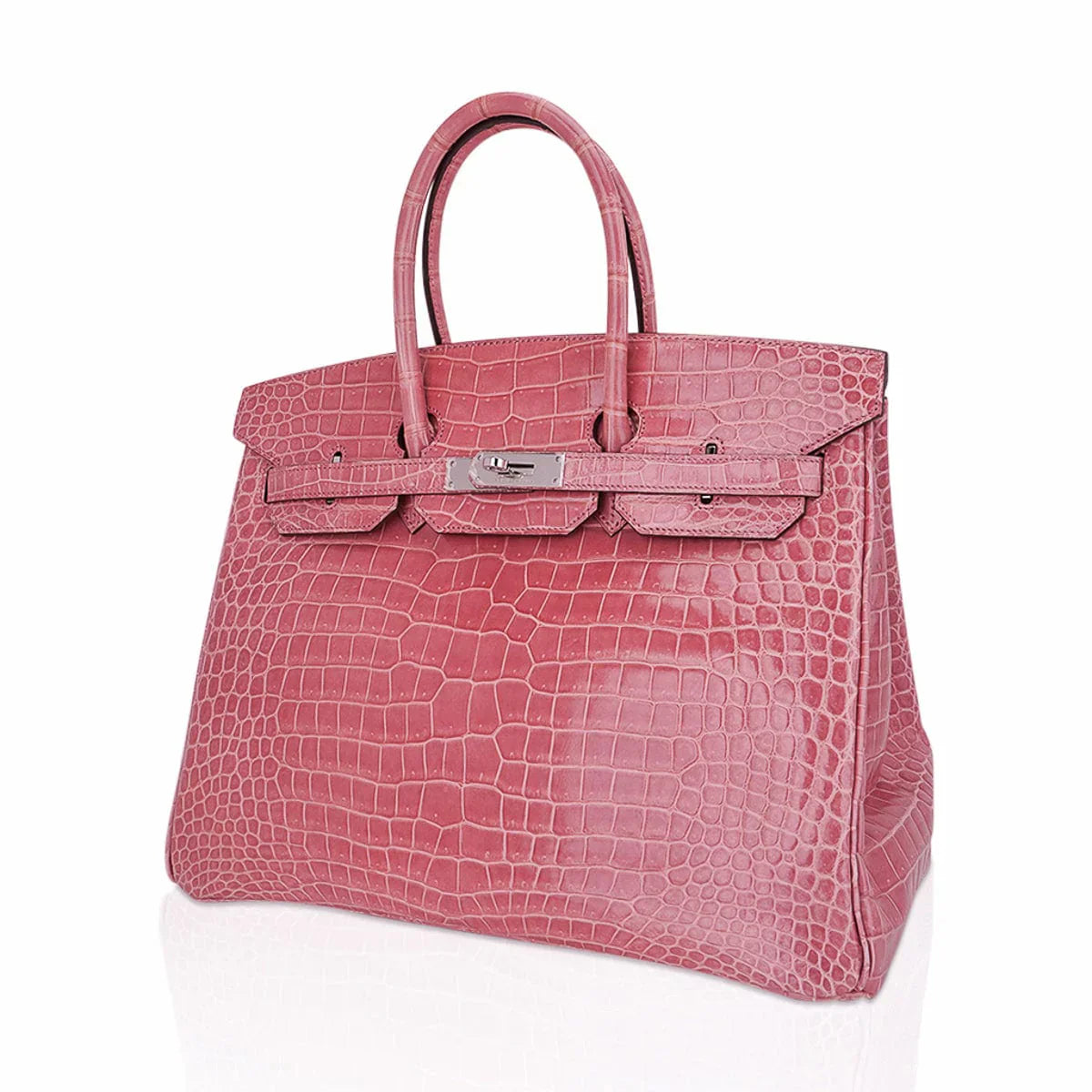Birkin 35 Rose Indien Porosus Crocodile Bag – Rare Retired Color
