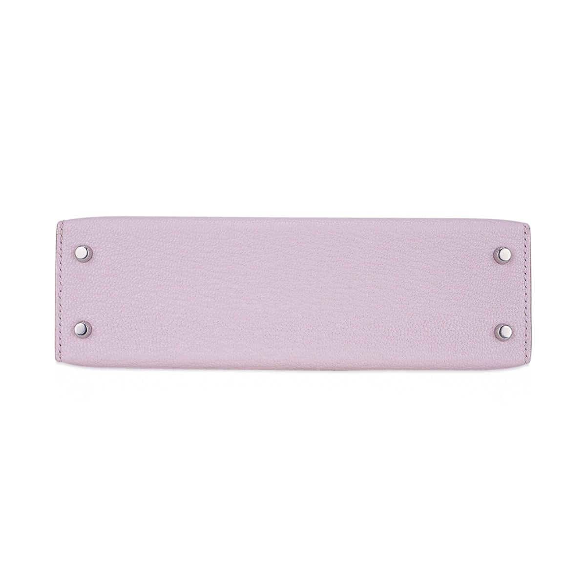 Mini Kelly 20 Bag Sellier Mauve Pale Chevre Leather with Palladium Hardware