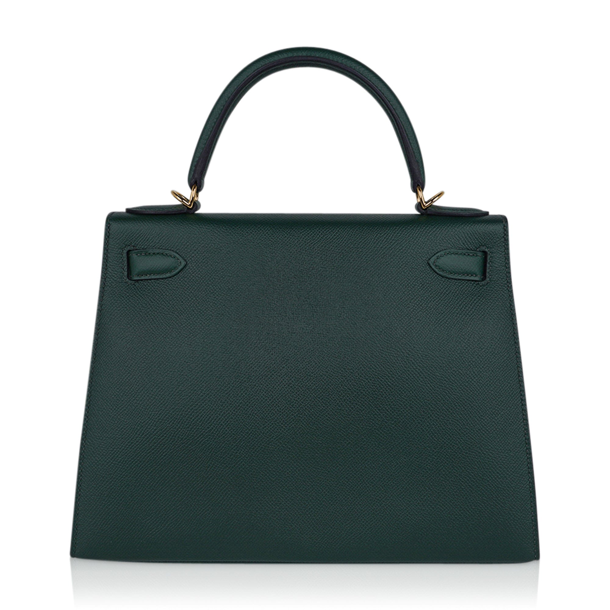 Kelly Sellier 28 Bag Vert Anglais Epsom Leather with Gold Hardware