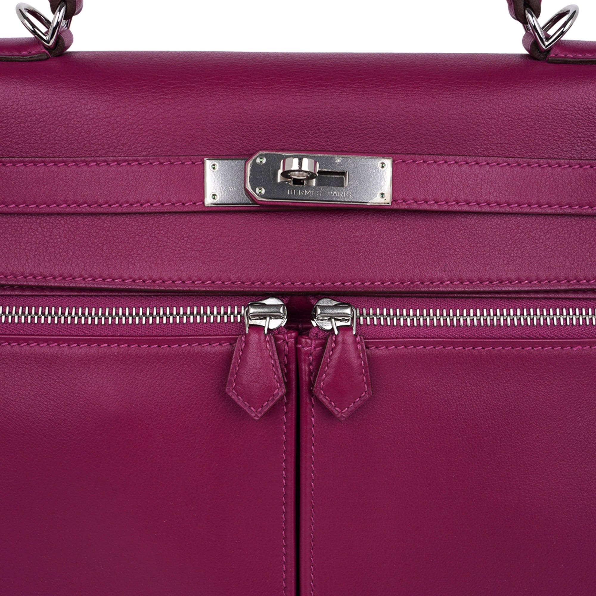 Limited Edition Kelly 32 Lakis Bag Tosca Swift Leather with Palladium Hardware