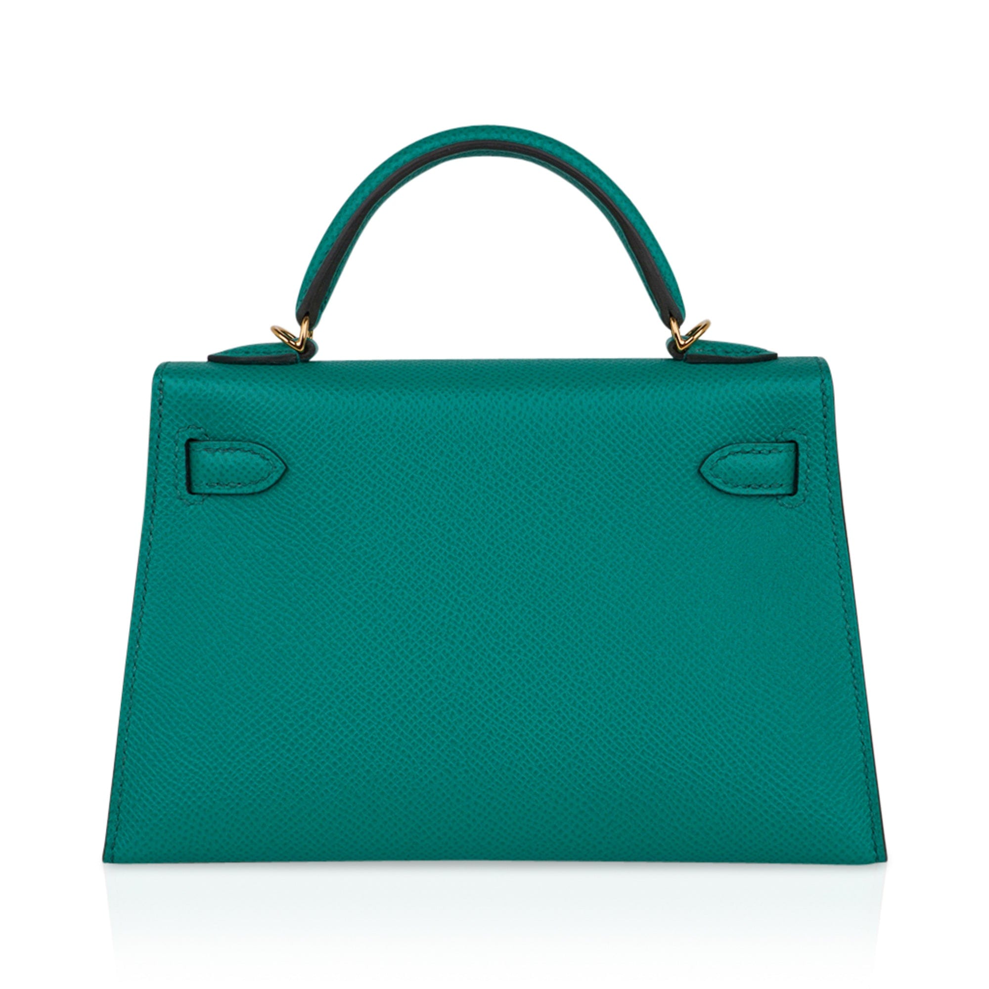 Kelly 20 Mini Sellier Bag Jade Epsom Leather Gold Hardware New w/Box
