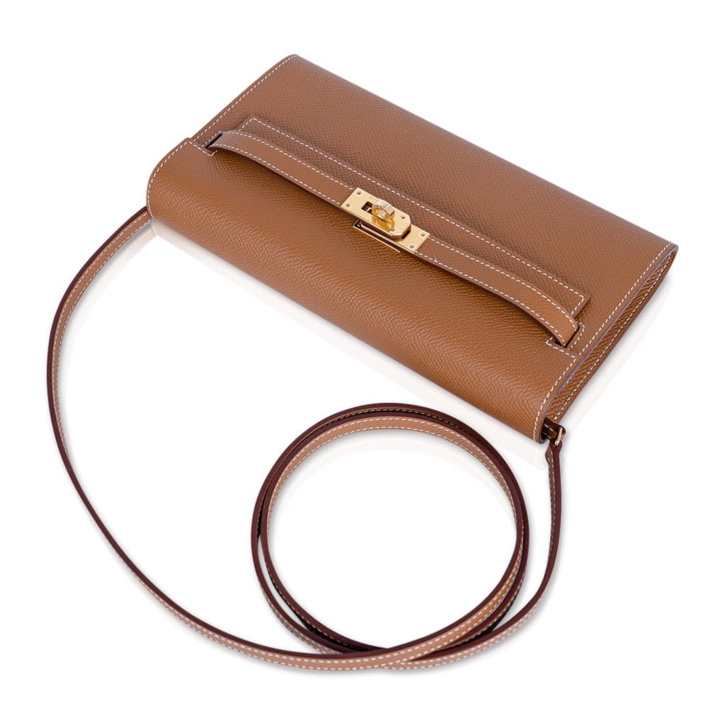 Kelly Classique To Go Wallet Gold Epsom Gold Hardware New w/Box